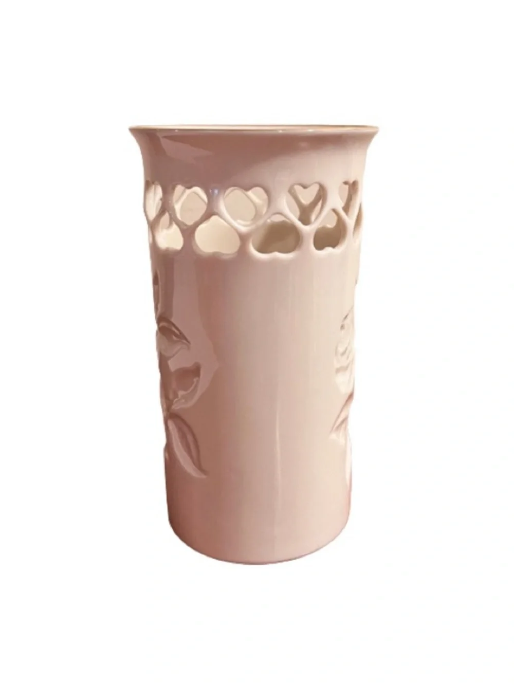 Vintage Lenox Heart Collection- Heart Cutout Vase Bone China with Gold Trim